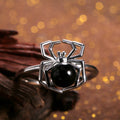 Creative Artificial Pearl Spider Ring For Women, Korean Street Style Fashion Insect Finger Ring view 2