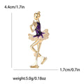Alloy Enamel Rhythmic Gymnast Girl Brooch For Women's Apparel view 6