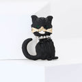 Alloy Enamel Cat Brooch Pin For Women Suit And Coat Decoration view 1