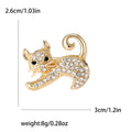 Alloy Cat Rhinestone Brooch Pin For Fashion Apparel Accessories view 6