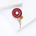 Alloy Enamel Red Flower Brooch Pin For Women's Clothing Decoration view 4