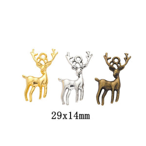 Zinc Alloy Deer Charm Pendant for DIY Necklace Bracelet Jewelry Making