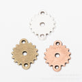 Zinc Alloy Double Gears Charm Pendant for DIY Necklace Bracelet Jewelry Making view 2