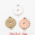 Zinc Alloy Double Gears Charm Pendant for DIY Necklace Bracelet Jewelry Making view 1