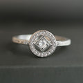 Fashion OL Hollow Rhombus Zircon Women Ring, European American Copper Travel Souvenir Jewelry view 2