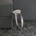 Fashion OL Hollow Rhombus Zircon Women Ring, European American Copper Travel Souvenir Jewelry view 3