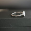Fashion OL Hollow Rhombus Zircon Women Ring, European American Copper Travel Souvenir Jewelry view 4