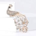 Premium Alloy Rhinestone Peacock Brooch For Sweater And Cardigan Decoration view 2