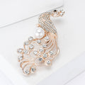Premium Alloy Rhinestone Peacock Brooch For Sweater And Cardigan Decoration view 3