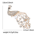 Premium Alloy Rhinestone Peacock Brooch For Sweater And Cardigan Decoration view 4