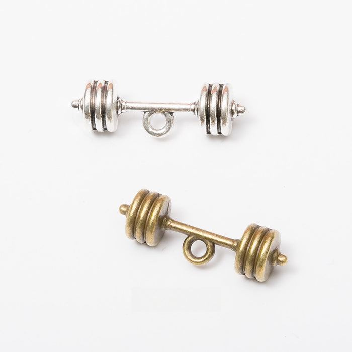 Zinc Alloy Dumbbell Charm Pendant No.186232 for DIY Necklace Bracelet Jewelry Making
