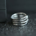 Creative Shooting Star Wish Ring With X Shaped Geometric Interwoven Design Fashion view 4