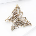 Alloy Rhinestone Butterfly Brooch Pin Scarf Buckle For Formal Wear view 4