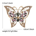 Alloy Rhinestone Butterfly Brooch Pin Scarf Buckle For Formal Wear view 5