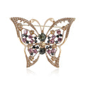 Alloy Rhinestone Butterfly Brooch Pin Scarf Buckle For Formal Wear view 1