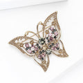Alloy Rhinestone Butterfly Brooch Pin Scarf Buckle For Formal Wear view 3