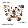Metal Alloy Rhinestone Butterfly Brooch Pin For Suits Dresses And Scarves view 5