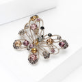Metal Alloy Rhinestone Butterfly Brooch Pin For Suits Dresses And Scarves view 2