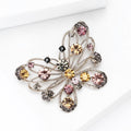 Metal Alloy Rhinestone Butterfly Brooch Pin For Suits Dresses And Scarves view 3