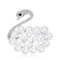 Alloy Pearl Rhinestone Swan Brooch For Scarves Sweaters And Clothing view 2