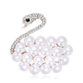 Alloy Pearl Rhinestone Swan Brooch For Scarves Sweaters And Clothing view 1