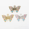 Zinc Alloy Butterfly Charm Pendant No.463721 for DIY Necklace Bracelet Jewelry Making view 2