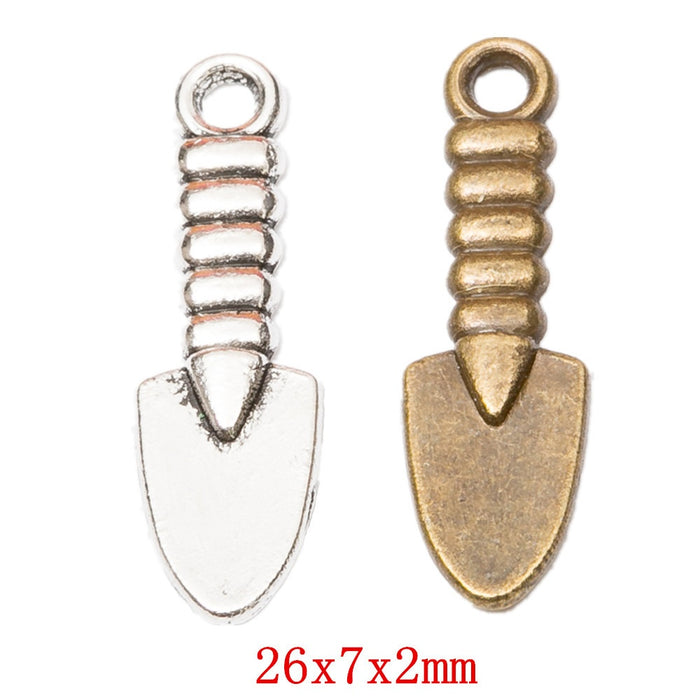 Zinc Alloy Shovel Charm Pendant No.343090 for DIY Necklace Bracelet Jewelry Making