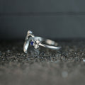 Adjustable Open Ring With Zircon Star And Moon Design Fresh Style Birthday Gift For Women view 4