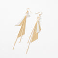 Elegant Korean Style Geometric Triangle Alloy Long Chain Tassel Drop Dangle Fashion Earrings view 4