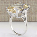 Copper White Gold Plated Topaz Look Zircon Engagement Ring For Women Fashion Jewelry view 4