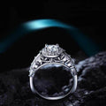 Luxury Full Cubic Zirconia Paved Women's Ring European Style Engagement Jewelry view 4
