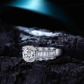 Luxury Full Cubic Zirconia Paved Women's Ring European Style Engagement Jewelry view 3