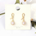Vintage Alloy Woven Bird Nest Pearl Geometric Metal Ball Stud Drop Earrings view 3
