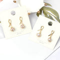 Vintage Alloy Woven Bird Nest Pearl Geometric Metal Ball Stud Drop Earrings view 1