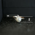 Rose Gold Plated Korean Simple Faux Pearl Ring For Women With Zircon Inlaid Finger Jewelry view 5