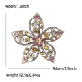 Alloy Rhinestone Flower Brooch For Women's Suits Coats And Apparel view 6