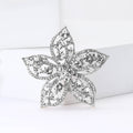 Alloy Rhinestone Flower Brooch For Women's Suits Coats And Apparel view 4