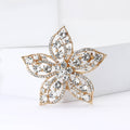 Alloy Rhinestone Flower Brooch For Women's Suits Coats And Apparel view 3