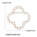 Alloy Hollow Flower Brooch With Pearls And Rhinestones view 6
