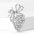 Alloy Rhinestone Grape Brooch Pin For Women's Clothing Decoration view 3