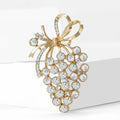 Alloy Rhinestone Grape Brooch Pin For Women's Clothing Decoration view 4