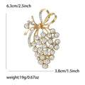 Alloy Rhinestone Grape Brooch Pin For Women's Clothing Decoration view 6