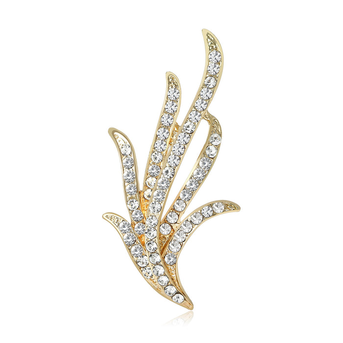 Alloy Rhinestone Daffodil Brooch Pin For Women's Apparel Decoration