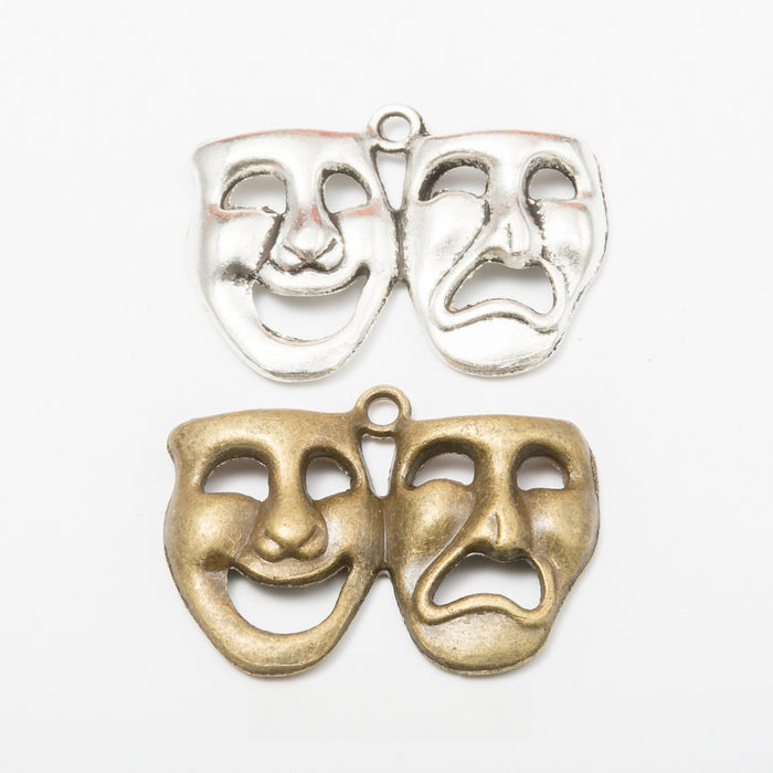 Zinc Alloy Mask Charm Pendant No.149129 for DIY Necklace Bracelet Jewelry Making