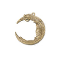 Zinc Alloy Double Moon Charm Pendant for DIY Necklace Bracelet Jewelry Making view 2