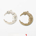 Zinc Alloy Double Moon Charm Pendant for DIY Necklace Bracelet Jewelry Making view 1