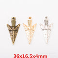 DIY Vintage Alloy Arrow Pendant Charm For Jewelry Making Necklace Accessory Supplies view 2
