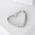 Alloy Hollow Heart Pearl Rhinestone Brooch For Sweet Clothing Decoration view 4