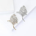 Alloy Rhinestone Bouquet Brooch Elegant Floral Lapel Pin For Women view 2