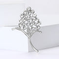 Alloy Rhinestone Bouquet Brooch Elegant Floral Lapel Pin For Women view 3